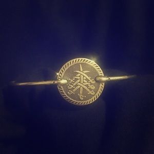 Silver Alex & Ani Seven Swords Bangle